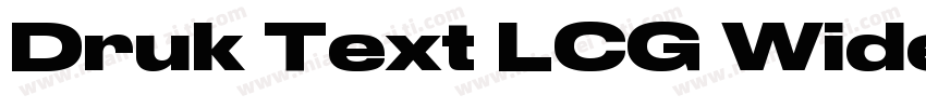 Druk Text LCG Wide Bold字体转换